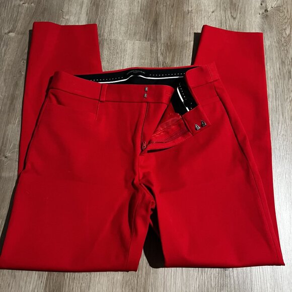 NWOT Banana Republic Womens Red Sloan-Fit Ankle Pants Size 4 New - Picture 1 of 10